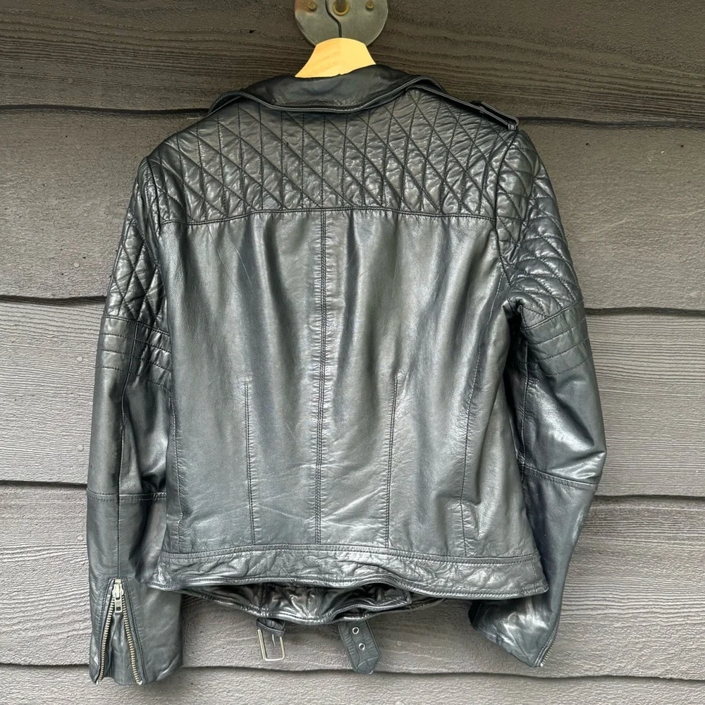 Muubaa quilted leather motorcycle style jacket - Picture 2 of 8